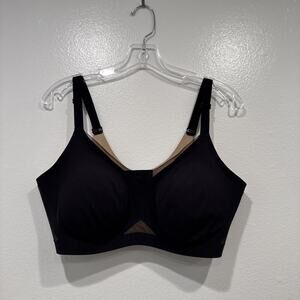 Honeylove Crossover Wireless Bra Women’s Plus Size 1X Mesh Trim Comfort Padding